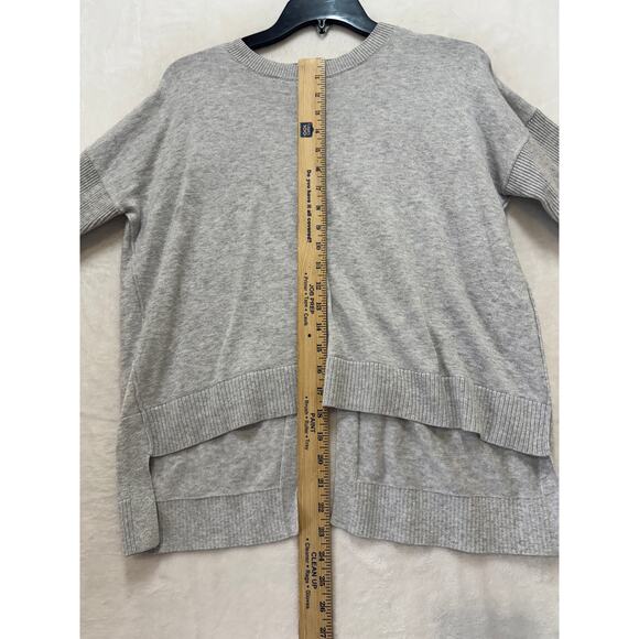 Athleta Sweater Womens S Gray Highland Crossback Pullover Athleisure Knit - Picture 9 of 9